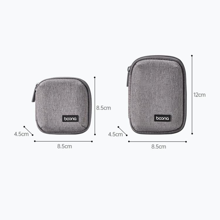 Baona BN-G020 Headphone Cable Pouch USB Flash Drive Charger Protective Case Laptop Power Adapter Organizer, Spec: Large Black