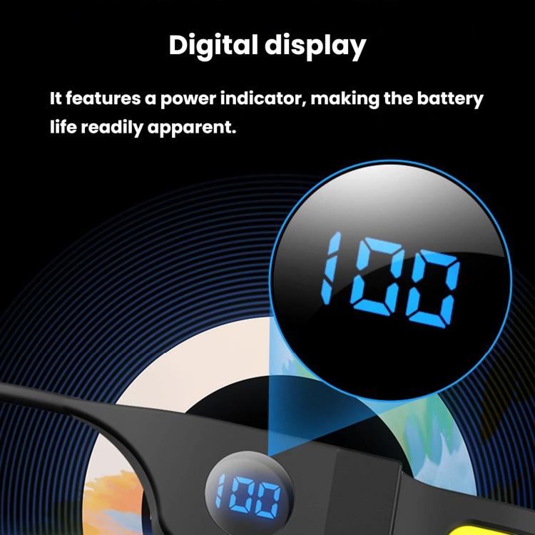 G29 Digital Power Display COB Dual-Light Source Silicone Headlamp, LED Headlight For Outdoor Cycling & Running