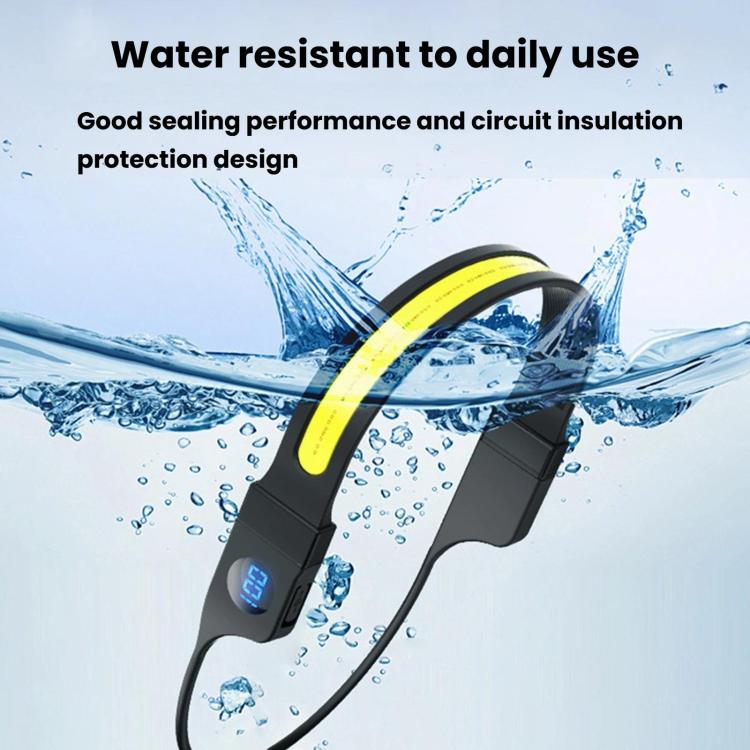 G29 Digital Power Display COB Dual-Light Source Silicone Headlamp, LED Headlight For Outdoor Cycling & Running