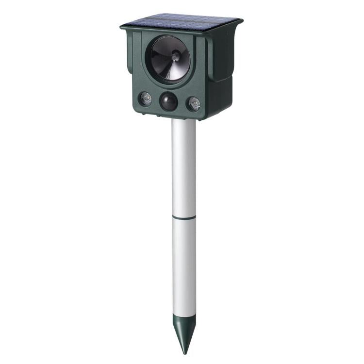 Infrared Sensor LED Strobe Ultrasonic Solar-Powered Animal Repellent - SJZ058