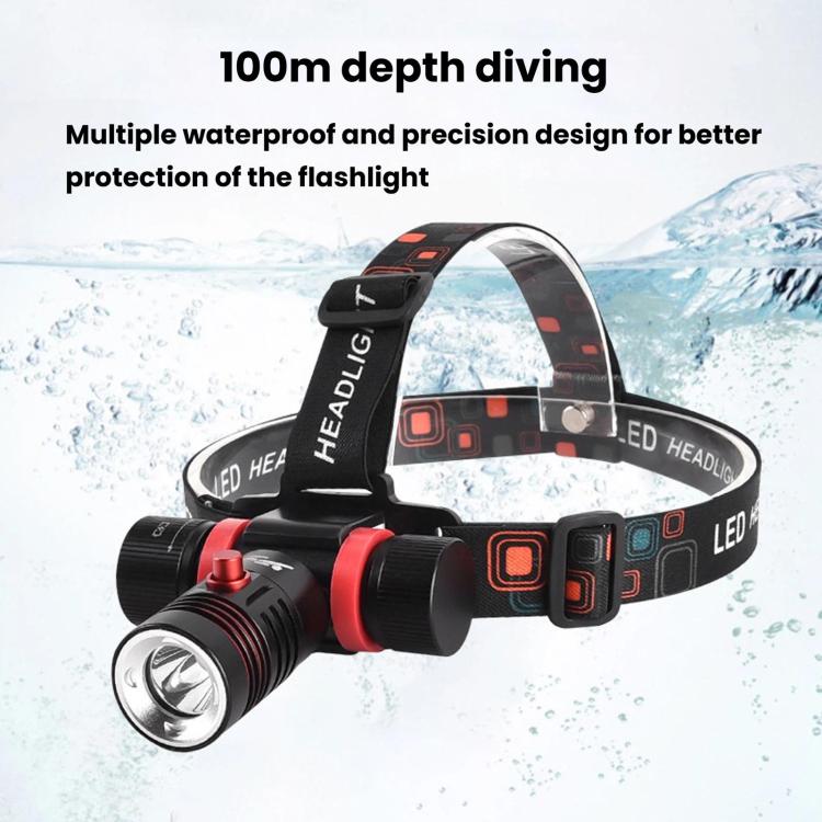 QS23 Outdoor High-Power Diving Headlamp, Waterproof LED Headlight For Rescue Lighting