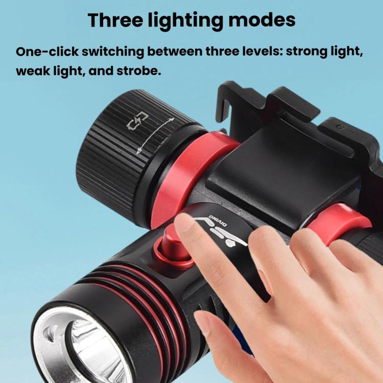 QS23 Outdoor High-Power Diving Headlamp, Waterproof LED Headlight For Rescue Lighting