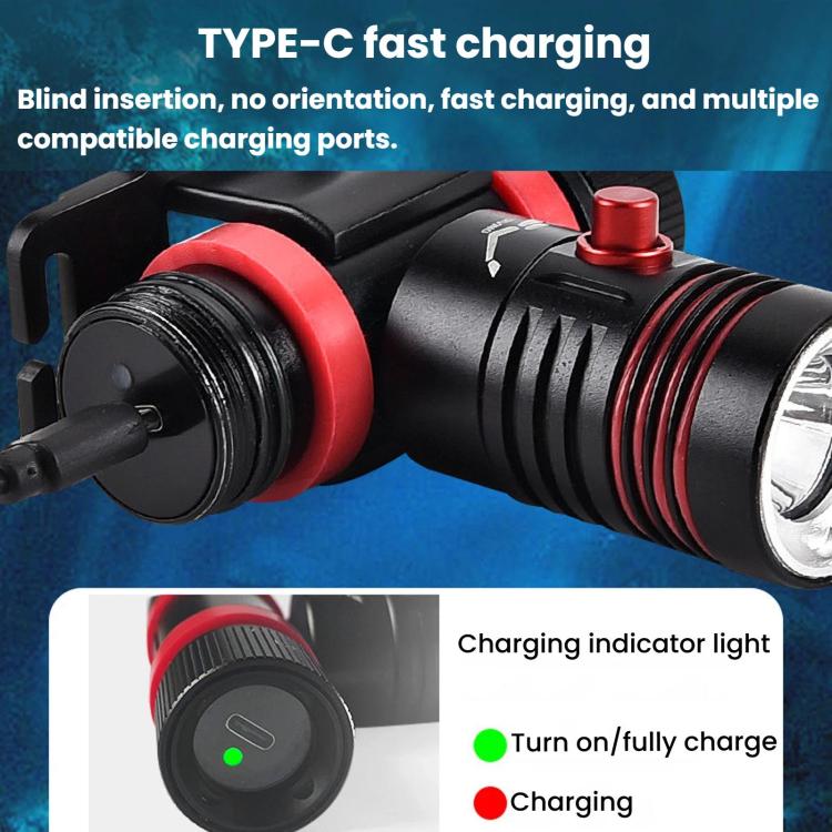 QS23 Outdoor High-Power Diving Headlamp, Waterproof LED Headlight For Rescue Lighting