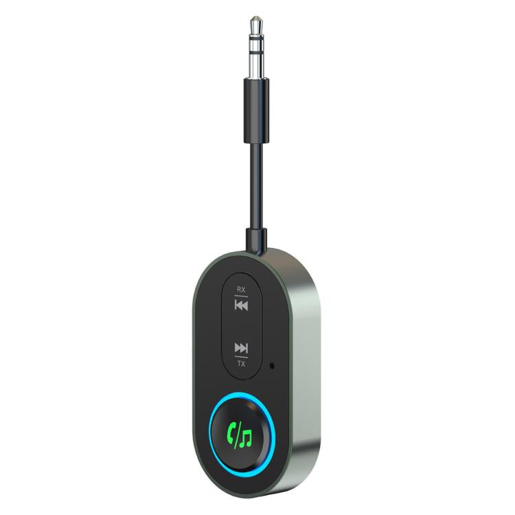 2 In 1 Remote Transmission Car Bluetooth Audio Adapter - Pearl Green