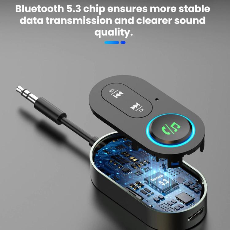 2 In 1 Remote Transmission Car Bluetooth Audio Adapter - Pearl Green