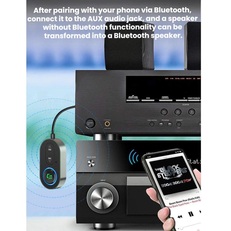 2 In 1 Remote Transmission Car Bluetooth Audio Adapter - Pearl Green