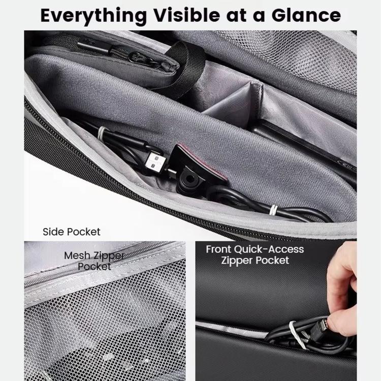 Baona BN-DJ004 Action Camera Storage Bag Shoulder Crossbody Bag, For DJI Osmo Action 4 / Action 5 Pro / Action 6 / Pocket 3 - Black