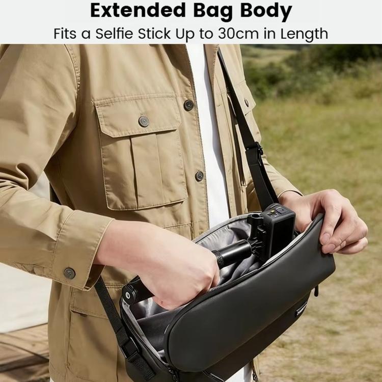 Baona BN-DJ004 Action Camera Storage Bag Shoulder Crossbody Bag, For DJI Osmo Action 4 / Action 5 Pro / Action 6 / Pocket 3 - Black