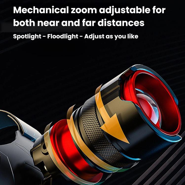 H622 High?Brightness Zoomable Motion-Sensor Headlamp, Long?Lasting Rechargeable LED Headlight For Outdoor Night Fishing, Spec: XH-P50 25W 6000mAh