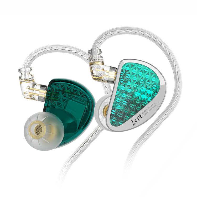 KZ-AS16 PRO 8-Driver Pure Balanced Armature In-Ear 1.2m Wired Earphones, Color: Green Standard