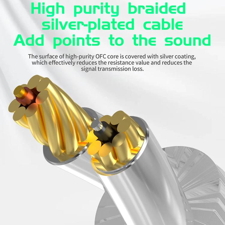 KZ-AS16 PRO 8-Driver Pure Balanced Armature In-Ear 1.2m Wired Earphones, Color: Green With Mic