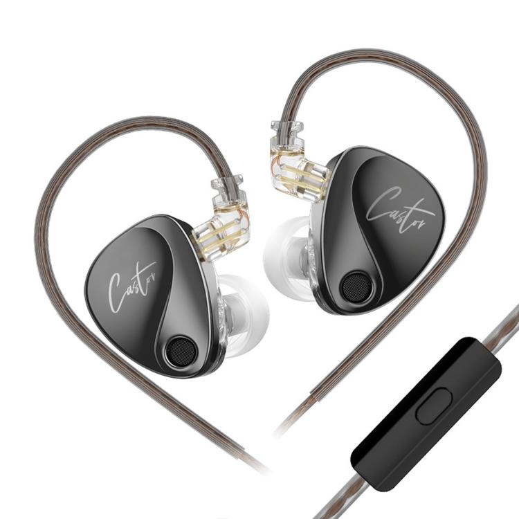 KZ-Castor Adjustable Dual-Driver In-Ear 1.2m Wired Earphones, Spec: Enhanced Bass With Mic
