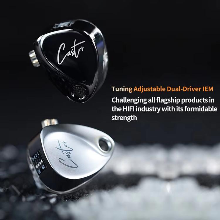 KZ-Castor Adjustable Dual-Driver In-Ear 1.2m Wired Earphones, Spec: Enhanced Bass With Mic
