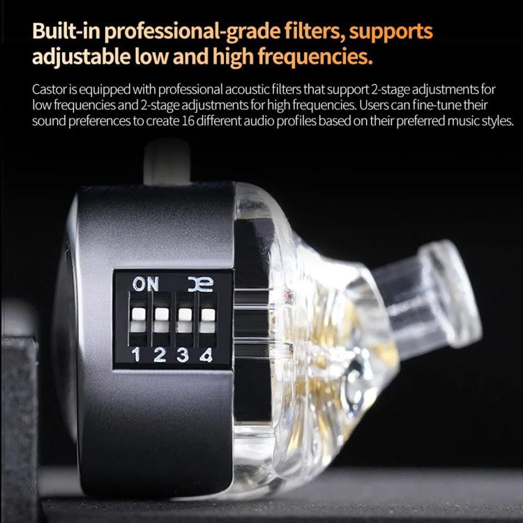 KZ-Castor Adjustable Dual-Driver In-Ear 1.2m Wired Earphones, Spec: No Mic