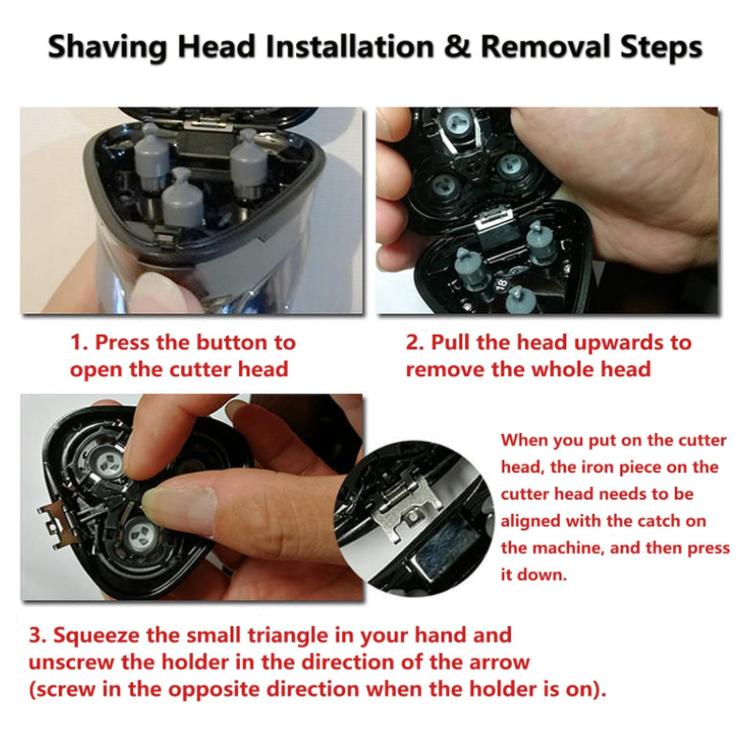PUKEDA Shaver Heads For Flyco FR8 FS373 / FS310 / FS339 / FS889 - 3pcs /Set