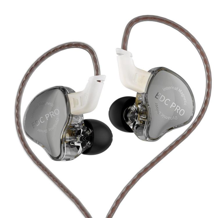 KZ EDC PRO Detachable Dynamic Driver Deep Bass Hi-Fi In-Ear High-Resolution 1.2m Wired Music Earphones, Spec: Standard