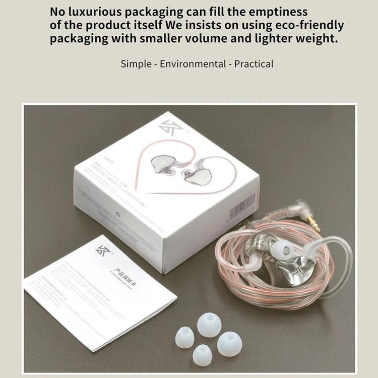 KZ-EDCX Dynamic In-Ear 1.2m Wired Earphones, Color: Gray Standard