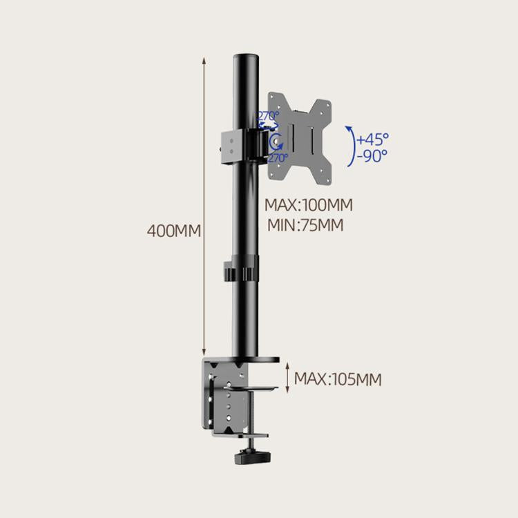 10-32 Inch Computer Monitor Height-Adjustable Swivel Desktop Stand - ZX-MT010