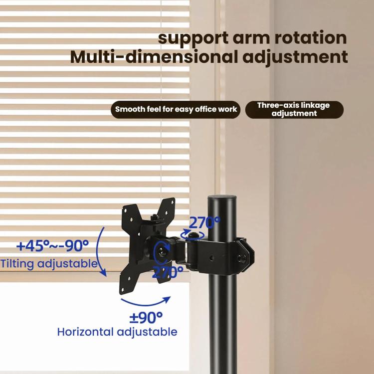 10-32 Inch Computer Monitor Height-Adjustable Swivel Desktop Stand - ZX-MT010