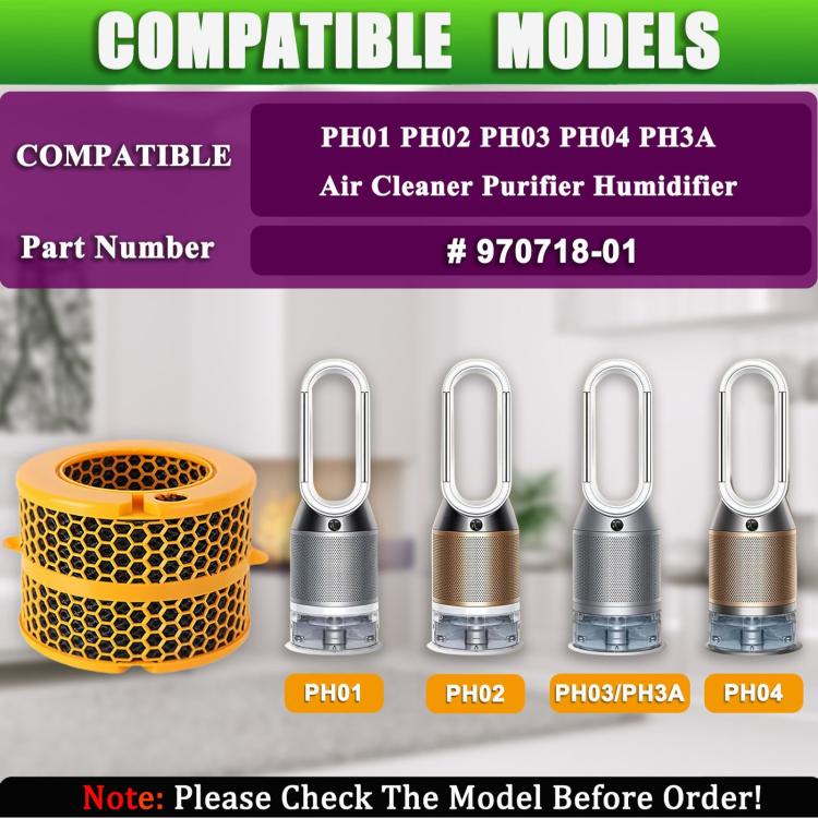 Replacement Carbon Fiber Filter For Dyson Purifier Humidify+Cool PH01 / PH02 / PH03/ PH04 / PH3A