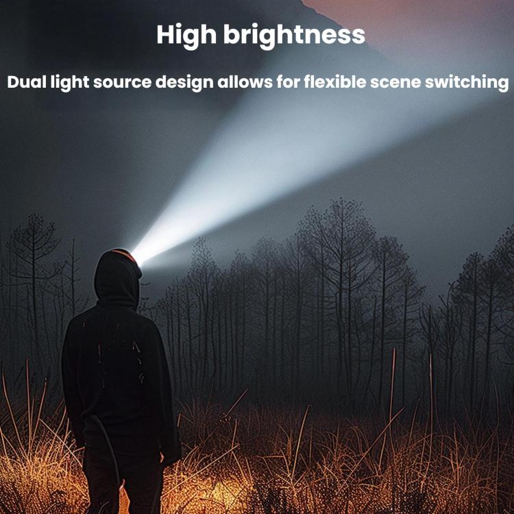 GY52 Portable Red-White Dual-Light Source LED Headlamp, Outdoor Headlight With Power Indicator No Battery