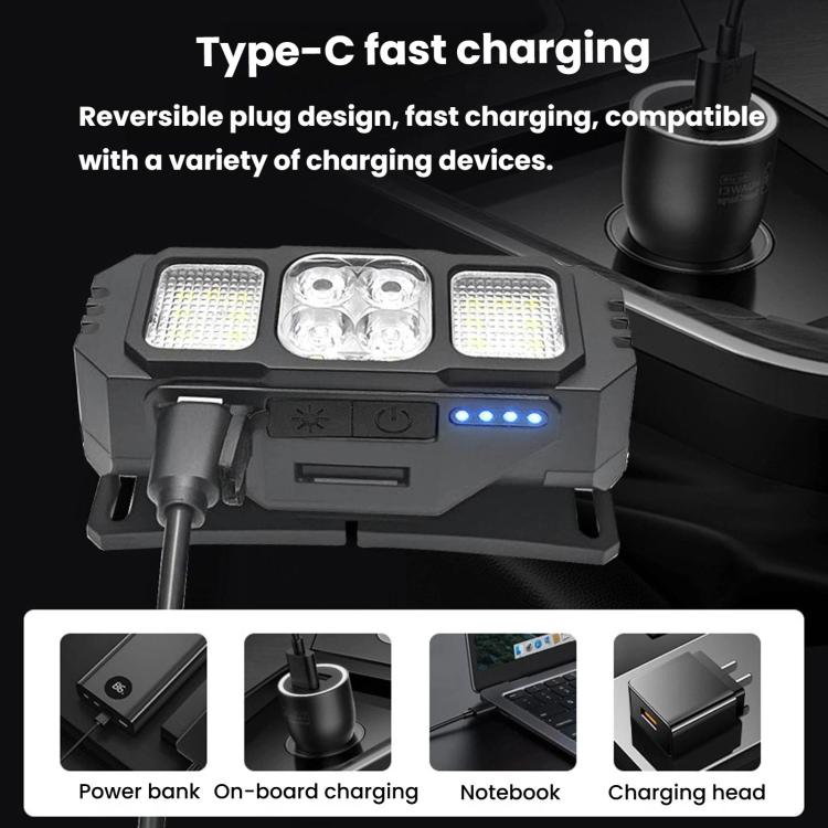 GY52 Portable Red-White Dual-Light Source LED Headlamp, Outdoor Headlight With Power Indicator No Battery