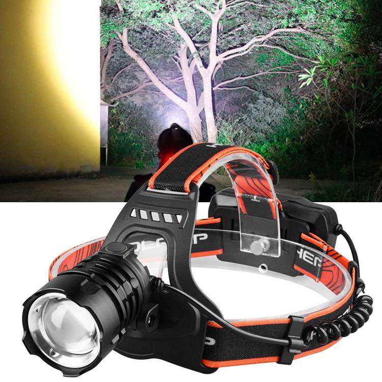 Telescopic Zoom High-Power Headlamp, Multifunctional LED Outdoor Headlight No Battery