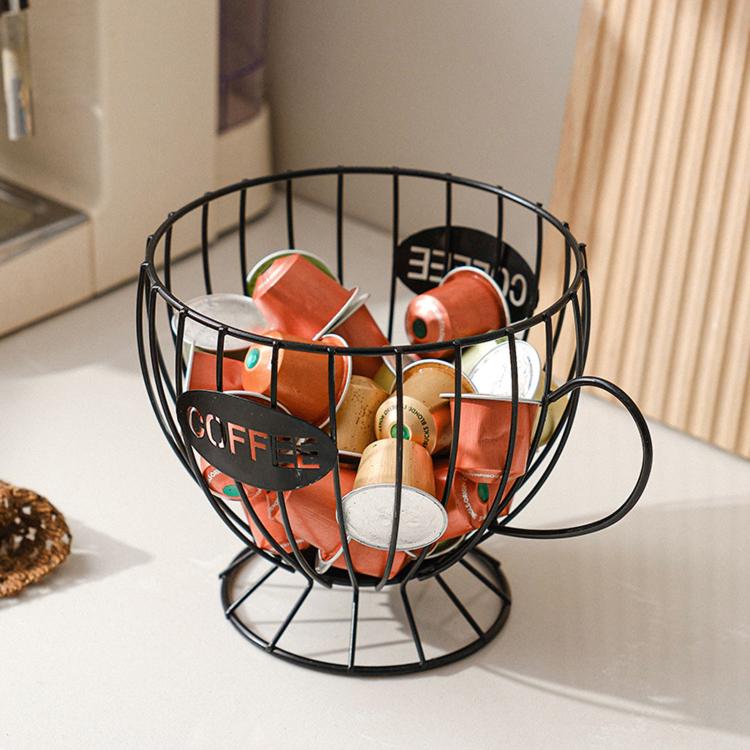 Iron Tabletop Coffee Capsule Storage Rack, Movable Food & Candy Display Stand