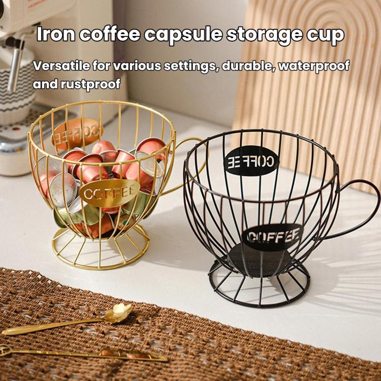 Iron Tabletop Coffee Capsule Storage Rack, Movable Food & Candy Display Stand