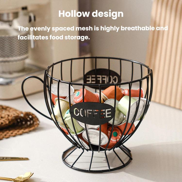 Iron Tabletop Coffee Capsule Storage Rack, Movable Food & Candy Display Stand