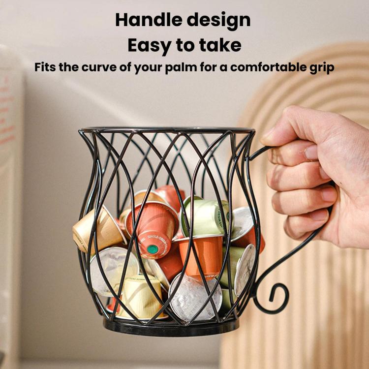 Iron Tabletop Coffee Capsule Storage Rack, Movable Food & Candy Display Stand