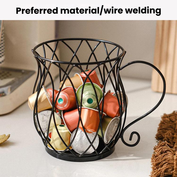 Iron Tabletop Coffee Capsule Storage Rack, Movable Food & Candy Display Stand