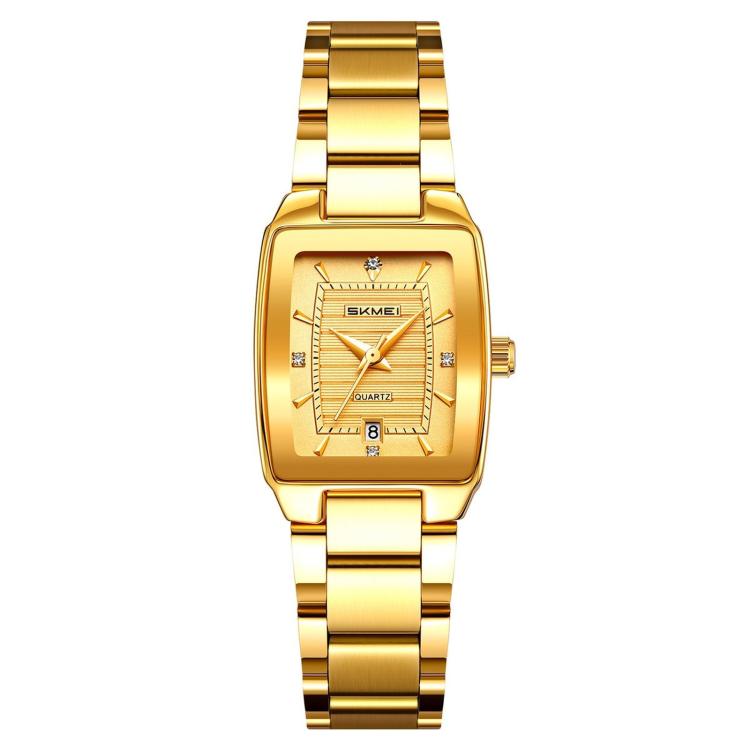 SKMEI 2578 Women Stainless Steel Business Watch Vintage Square 30m Life Water-Resistant Quartz Watch
