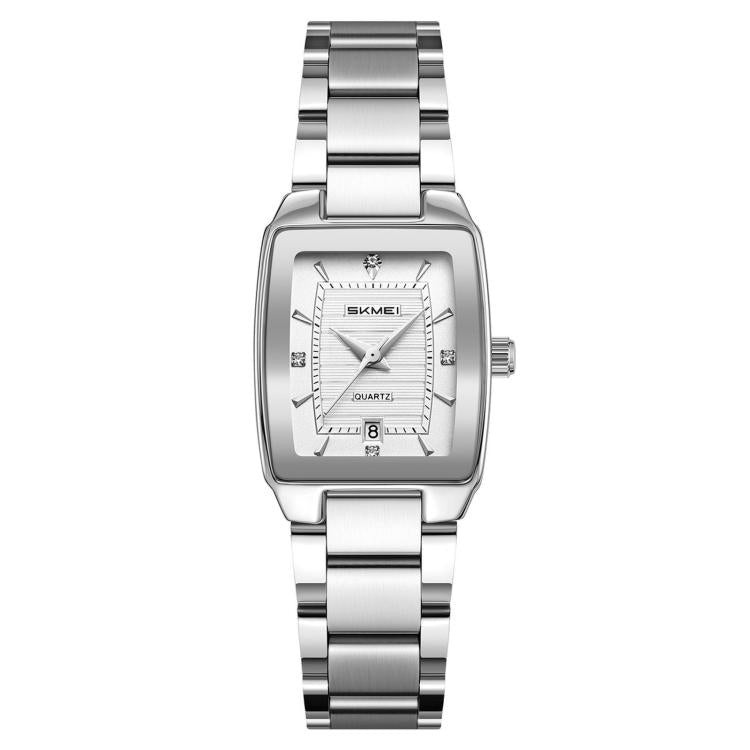 SKMEI 2578 Women Stainless Steel Business Watch Vintage Square 30m Life Water-Resistant Quartz Watch