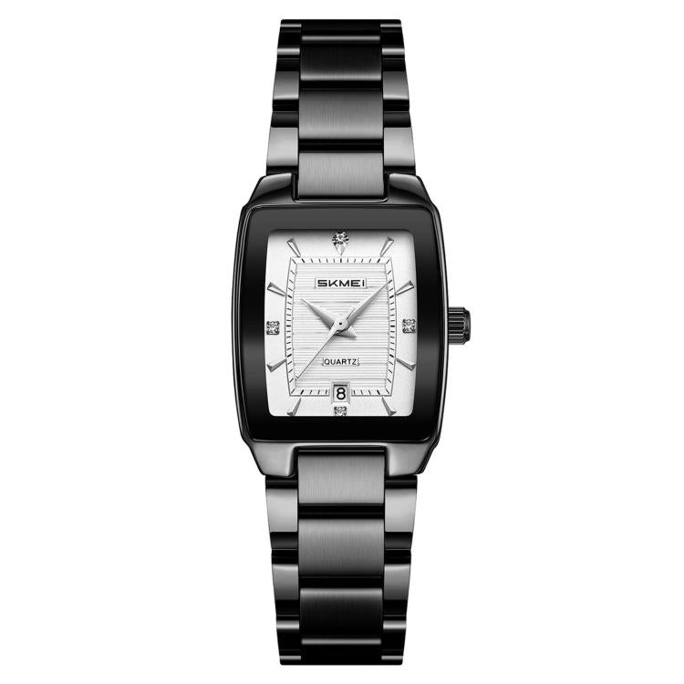 SKMEI 2578 Women Stainless Steel Business Watch Vintage Square 30m Life Water-Resistant Quartz Watch