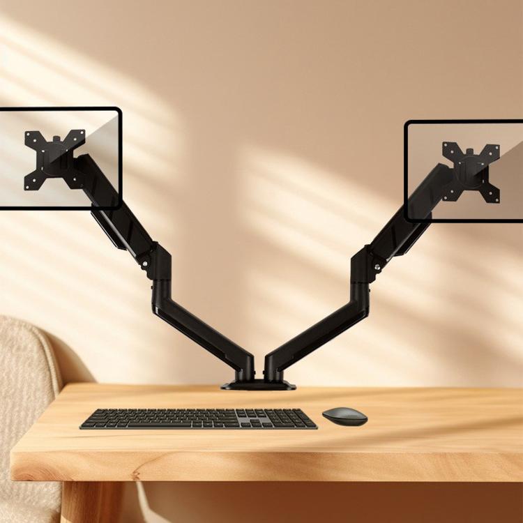 32-Inch Pneumatic Arm Dual-Screen Height-Adjustable Computer Monitor Stand - DY-02