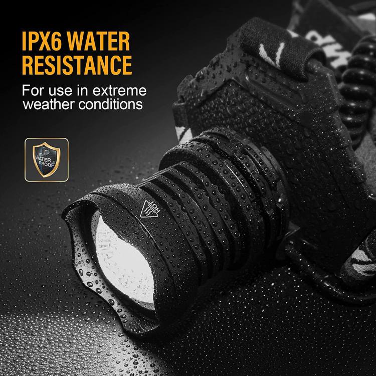F621 Telescopic Zoom XHP70 High-Power Headlamp, LED Outdoor Floodlight Headlight No Battery