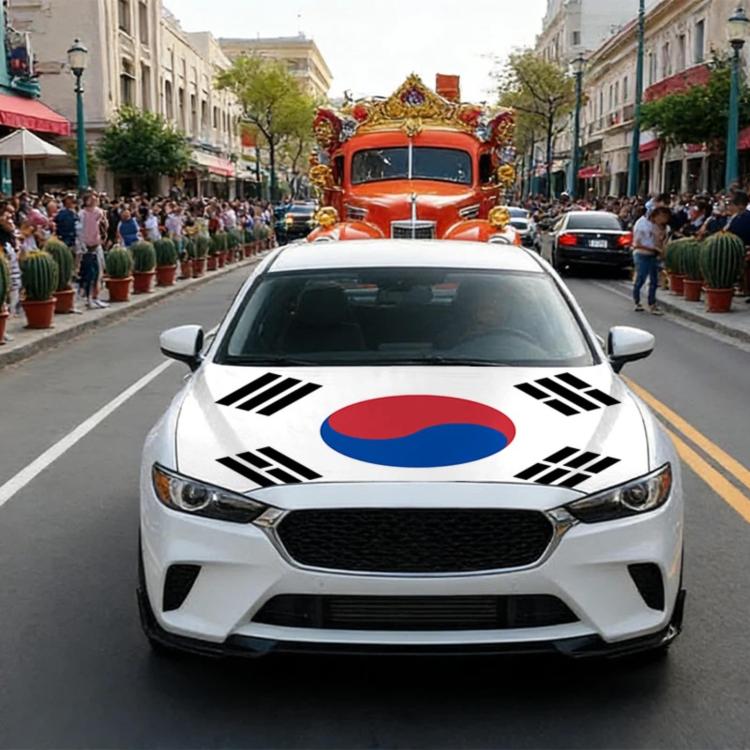 USA-Canada-Mexico World Cup Cheering Flag Dustproof Car Cover, Specification: South Korea