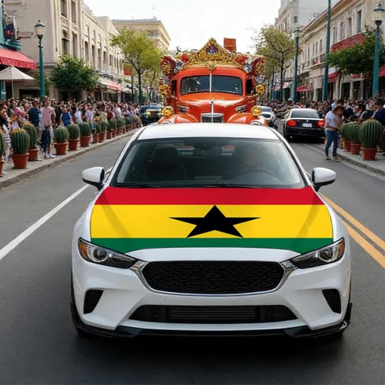 USA-Canada-Mexico World Cup Cheering Flag Dustproof Car Cover, Specification: Ghana