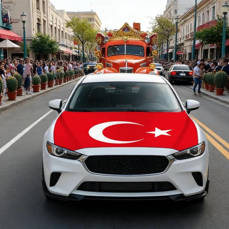 USA-Canada-Mexico World Cup Cheering Flag Dustproof Car Cover, Specification: Turkey