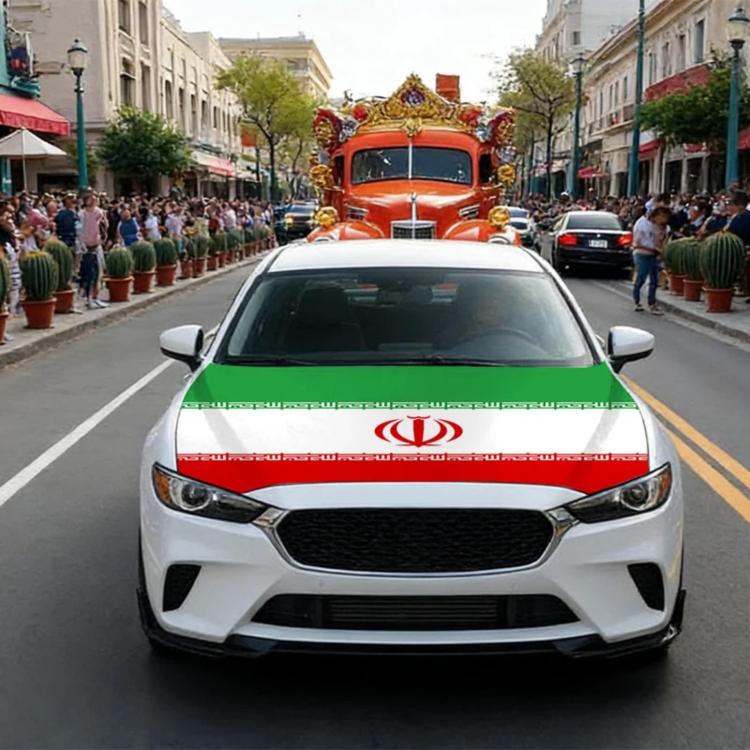 USA-Canada-Mexico World Cup Cheering Flag Dustproof Car Cover, Specification: Iran