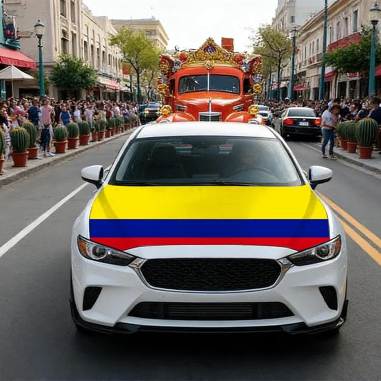 USA-Canada-Mexico World Cup Cheering Flag Dustproof Car Cover, Specification: Colombia