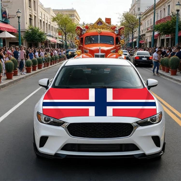 USA-Canada-Mexico World Cup Cheering Flag Dustproof Car Cover, Specification: Norway