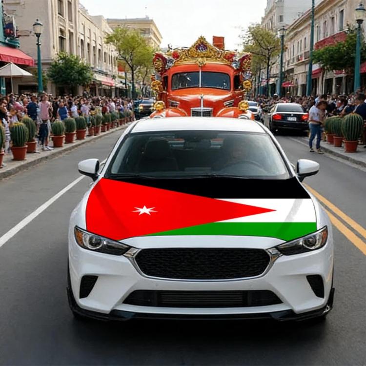 USA-Canada-Mexico World Cup Cheering Flag Dustproof Car Cover, Specification: Jordan