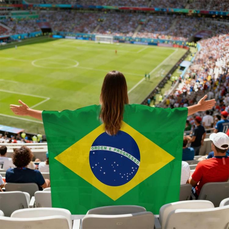 USA-Canadian-Mexican World Cup Fans Capes Flags, Specification: Brazil - 90x150cm