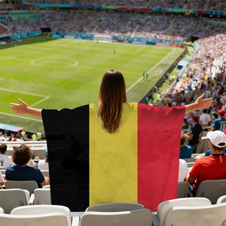 USA-Canadian-Mexican World Cup Fans Capes Flags, Specification: Belgium - 90x150cm