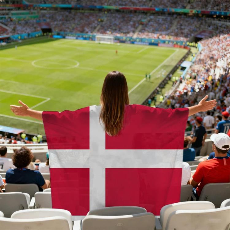 USA-Canadian-Mexican World Cup Fans Capes Flags, Specification: Denmark - 90x150cm
