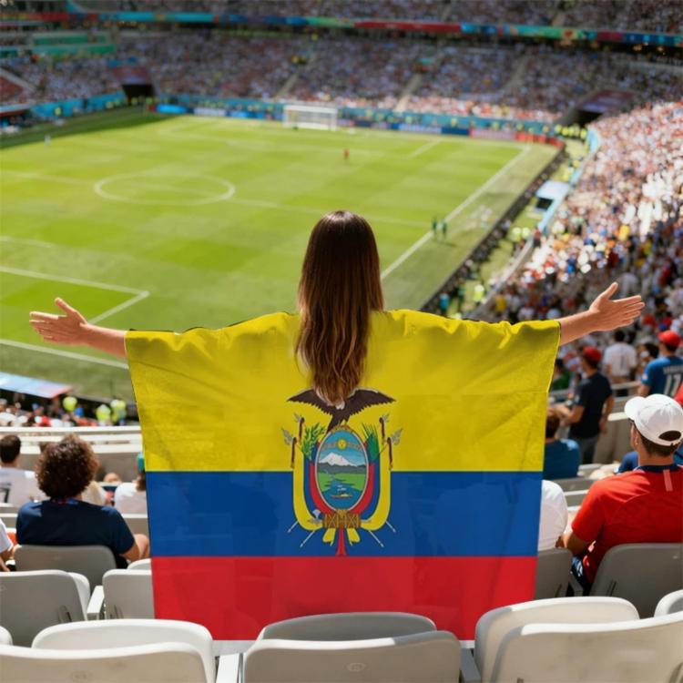 USA-Canadian-Mexican World Cup Fans Capes Flags, Specification: Ecuador - 90x150cm