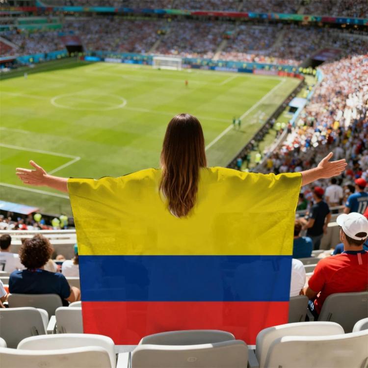 USA-Canadian-Mexican World Cup Fans Capes Flags, Specification: Colombia - 90x150cm