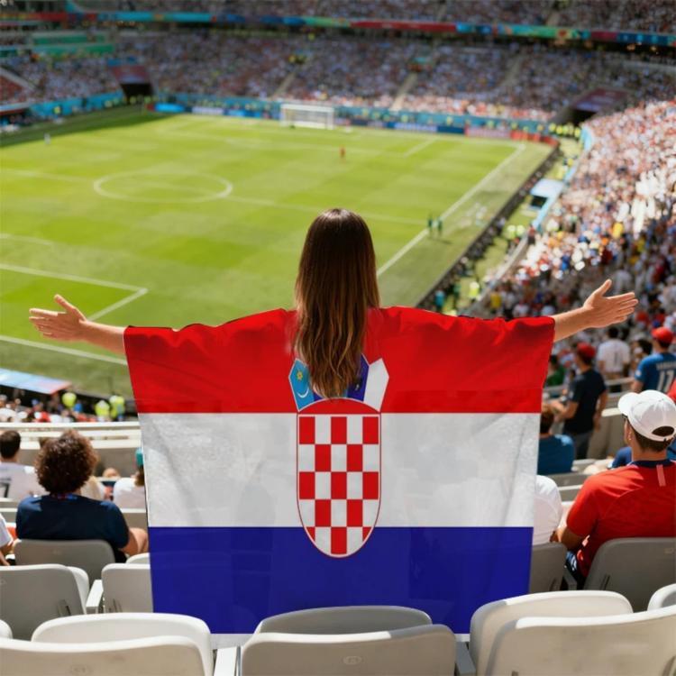 USA-Canadian-Mexican World Cup Fans Capes Flags, Specification: Croatia - 90x150cm